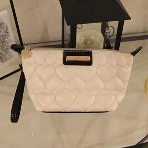 Betsey Johnson quilted heart wristlet